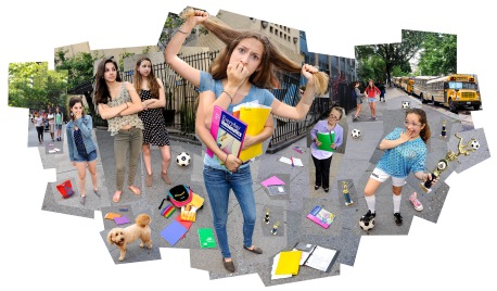 STUDENT STRESS - Digital photo collage - Client: Family Circle Magazine