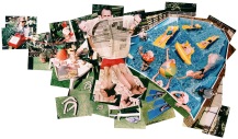 POOLSIDE WITH BUSH - Photo print collage - Client: Forbes Magazine