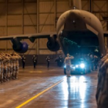 The body of NYPD Detective and Air National Guardsman Joseph Lemm being returned to his unit at Stewart Air National Guard, Newburgh, NY.